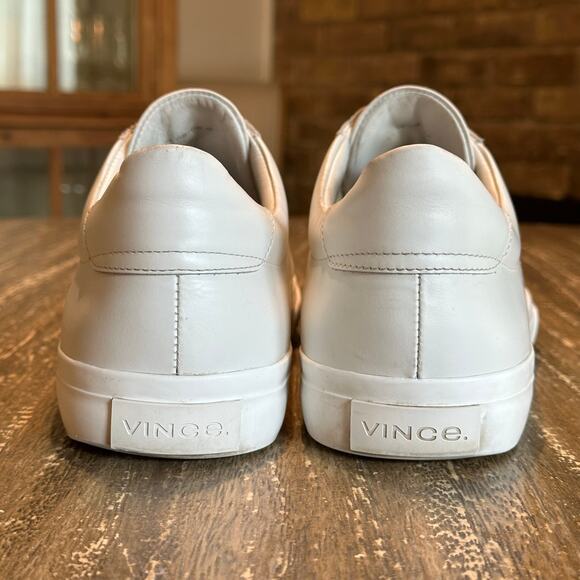 Vince Low Top Designer Casual Leather Lace Up Sneakers White Men’s Size US 11M main image 11
